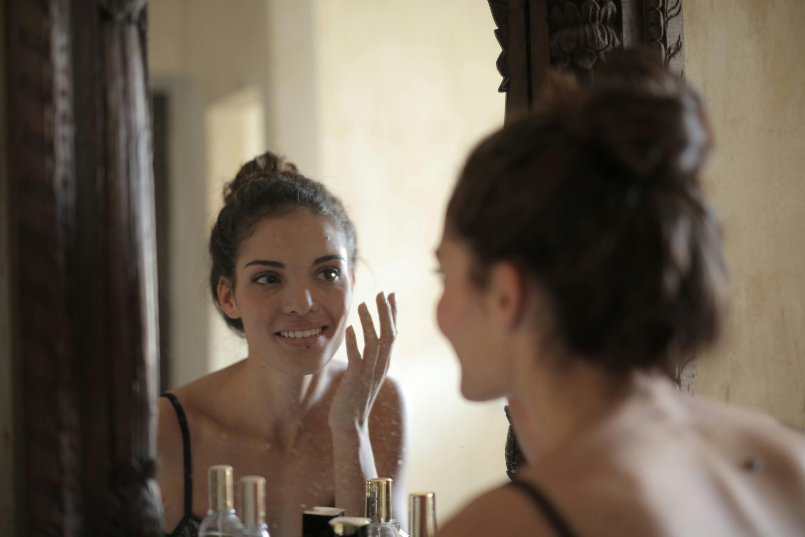 Image showcasing affordable beauty transformations using drugstore products