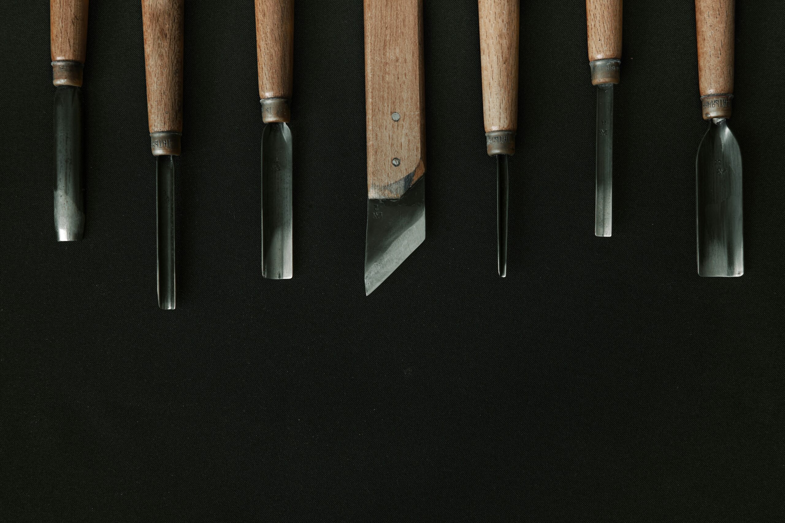 makeup brushes on vanity