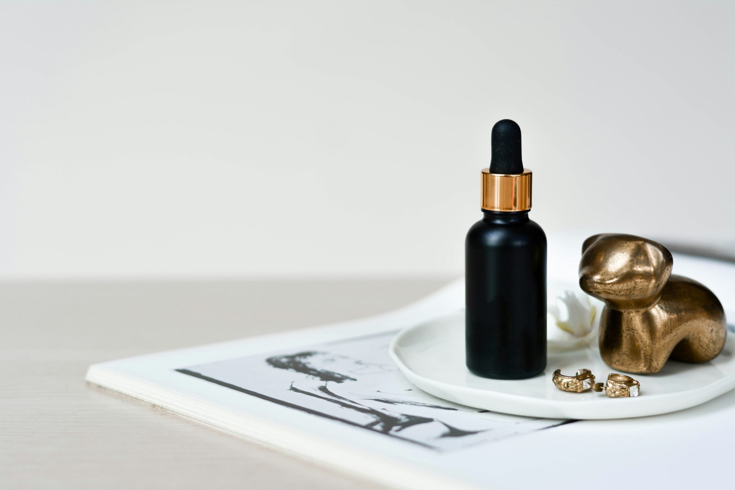 Photo showcasing popular drugstore makeup brands on a vanity table